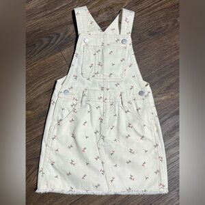 Preloved-OLD NAVY Toddler Girl Overall Dress, Floral Dress, Adjustable Straps
